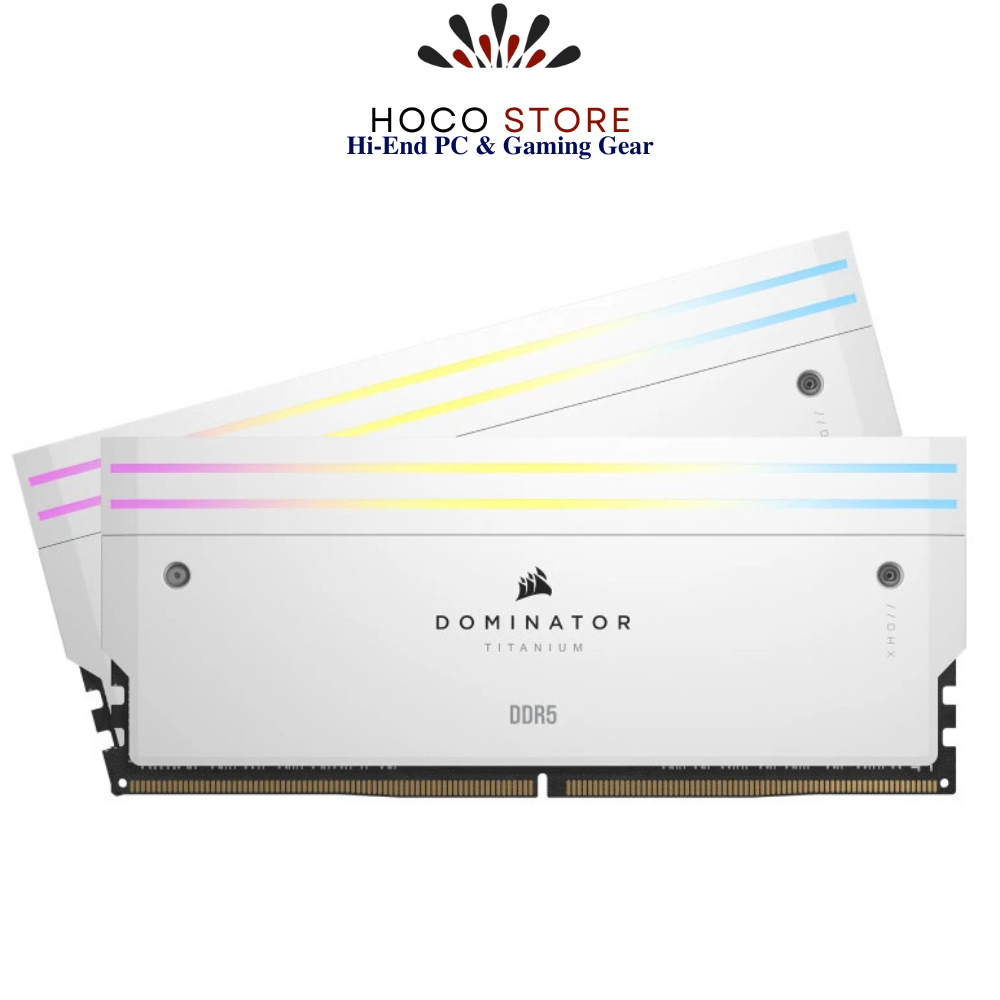 Bộ nhớ Ram PC Corsair Dominator Titanium RGB White 32GB 7000MHz DDR5 (2x16GB)