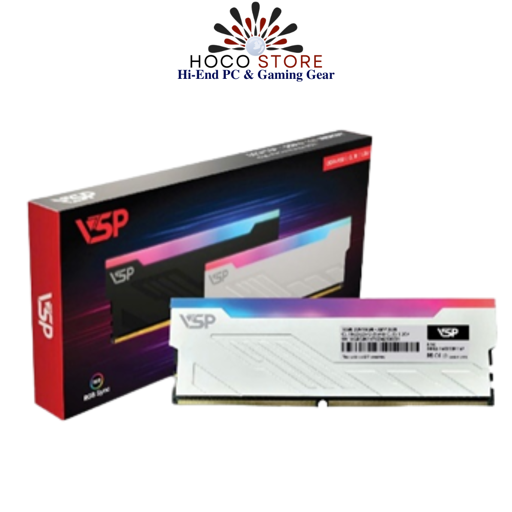 Ram Máy Tính VSP LED RGB DDR4 16GB 3600MHz White