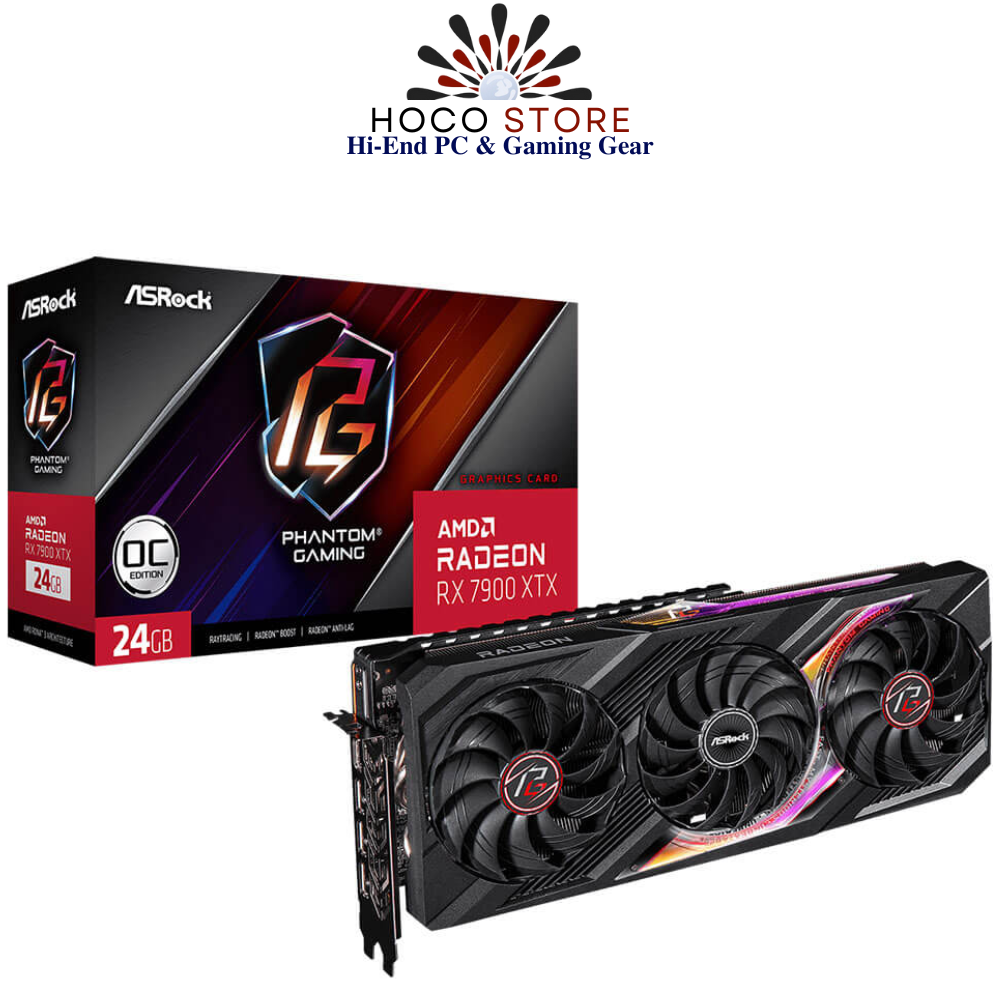 Card màn hình ASRock Radeon RX 7900 XTX Phantom Gaming 24GB OC