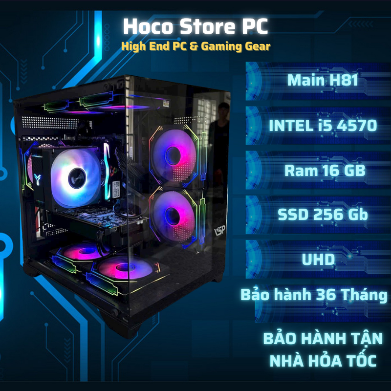 Bộ Máy Tính HCS4590 i5 4590 16Gb Ram UHD SSD 256Gb | Hoco Store PC