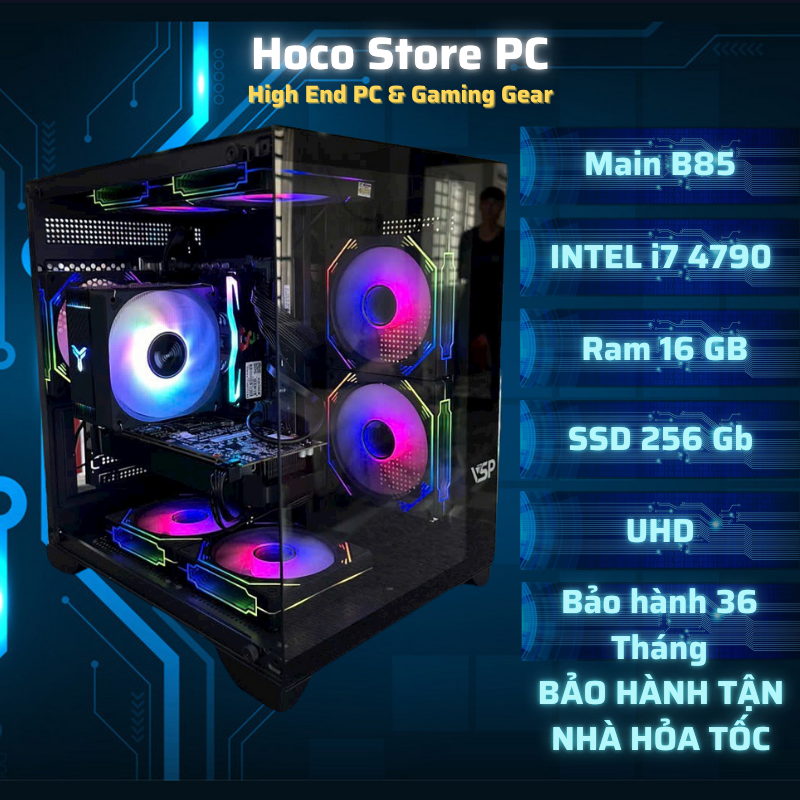 Bộ Máy Tính HCS4790 i7 4790 16Gb Ram UHD SSD 256Gb | Hoco Store PC