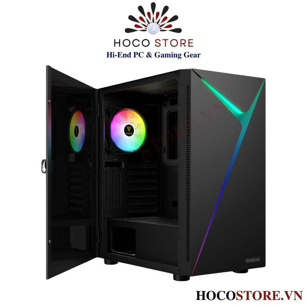 Vỏ Case Máy Tính Gamdias ARGUS E4 Elite - Màu Đen Mid Tower ATX | Hoco Store PC