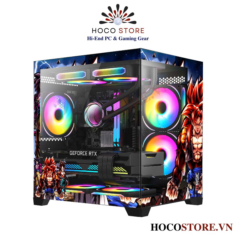 Vỏ Case Máy Tính Magic Aqua-M Ultra SK - Màu Đen (Kính Vô Cực) | Hoco Store PC