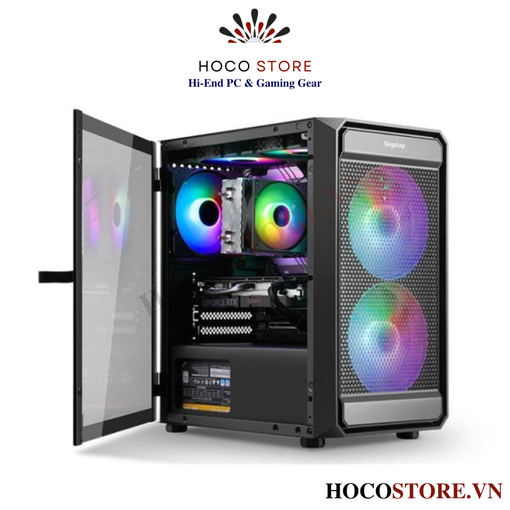 Case Segotep Artist 2F RGB - Màu Đen (Kèm 2 Fan Auto RGB) | Hoco Store PC