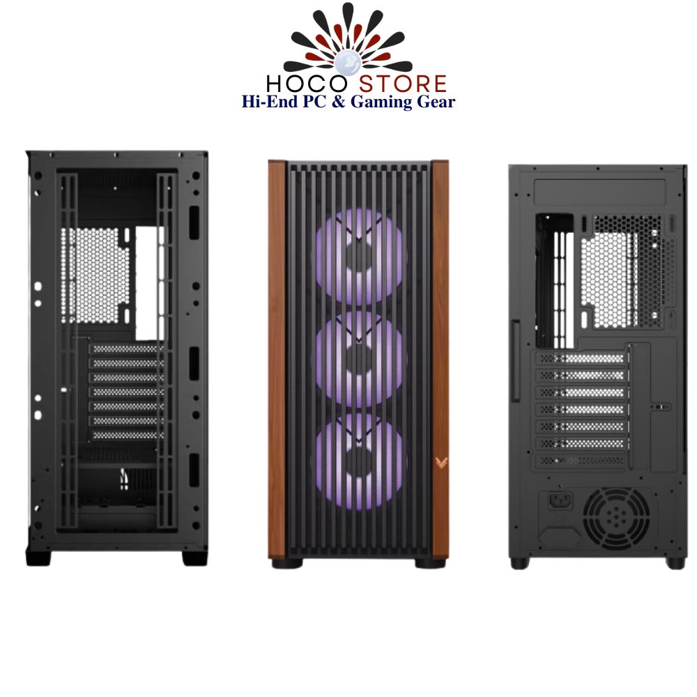 Vỏ Case Máy Tính VSP E-ATX Gaming C19 Wooden