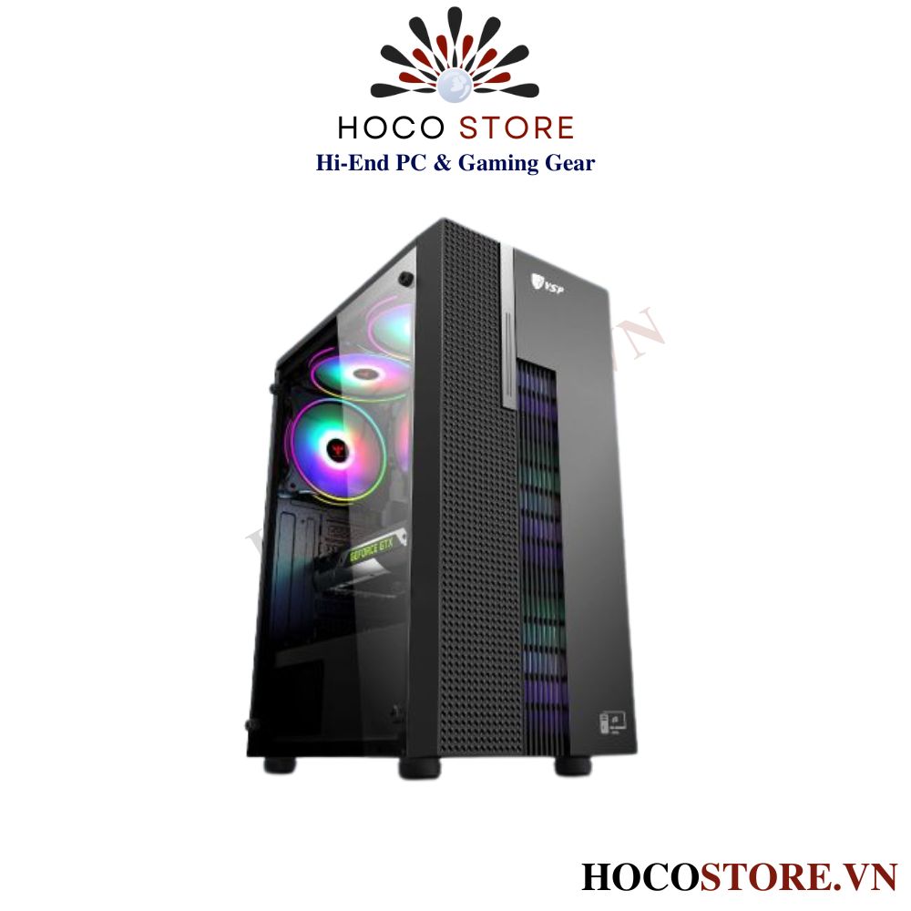 Vỏ Case Máy Tính Văn Phòng VSP KB09 Màu Đen l Hoco Store PC