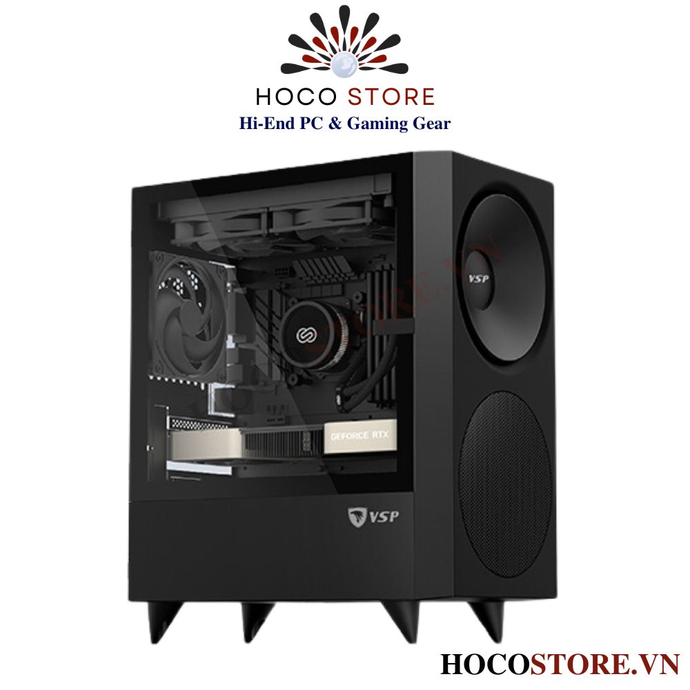 Vỏ Case Máy Tính Gaming VSP X09 Speak - Màu Đen | Hoco Store PC