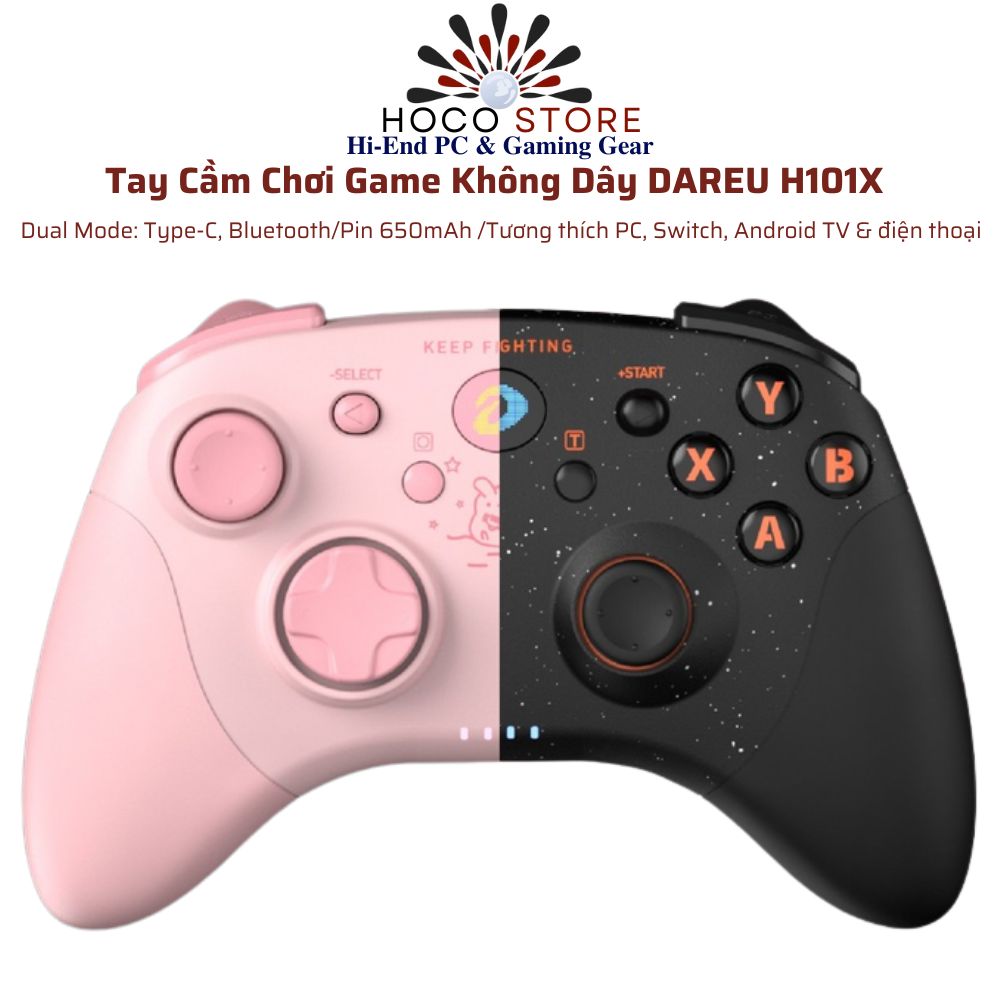 Tay cầm chơi game không dây DAREU H101X TypeC Bluetooth