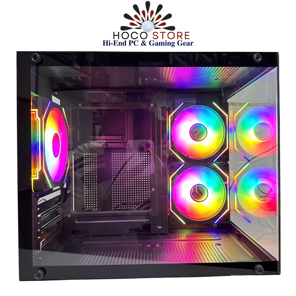Vỏ Case Bể Cá Emaster ECG981 Màu Đen Kèm 3 FAN