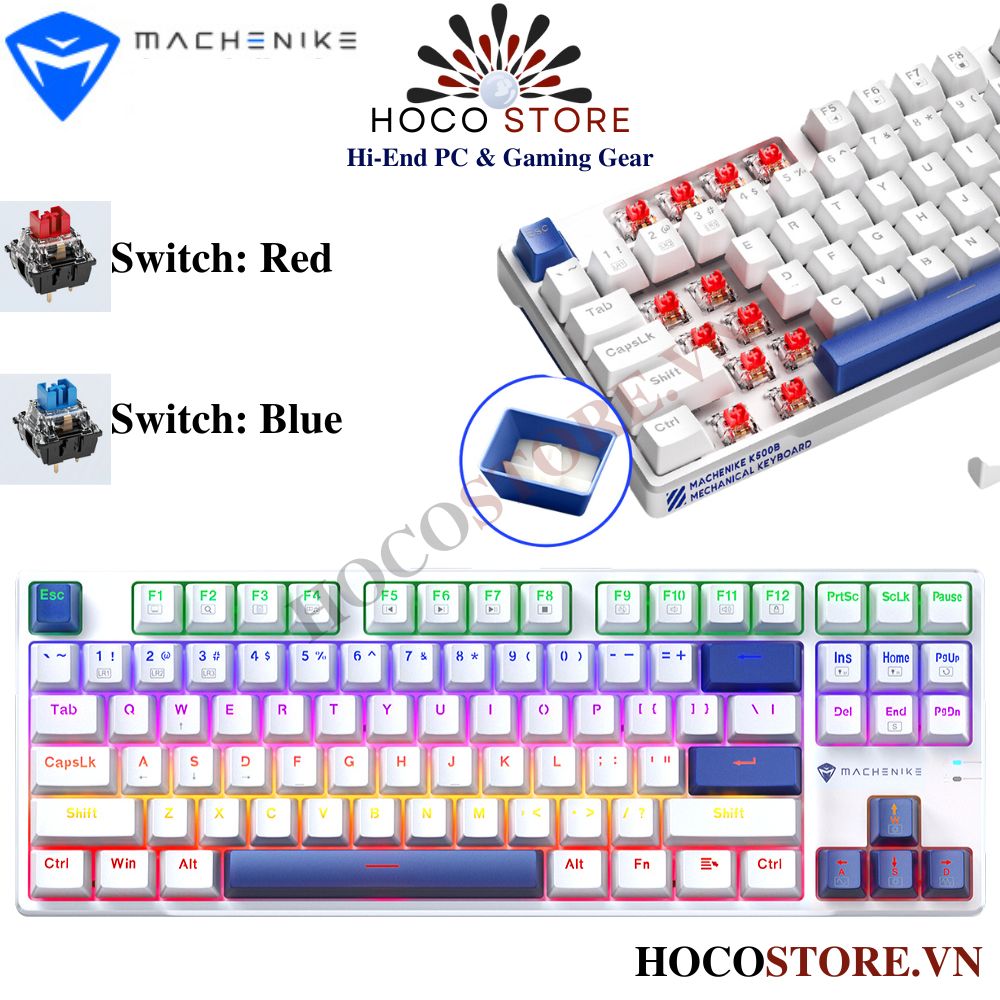 Bàn Phím Cơ Machenike K500B-B87 Đánh Thức Bản Lĩnh Game Thủ l Hoco Store PC