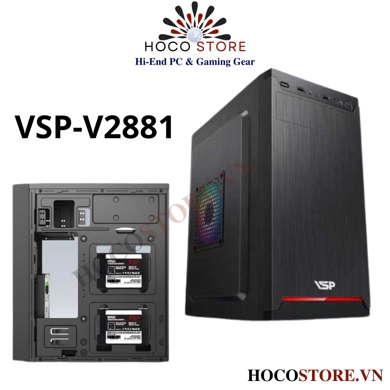 Vỏ Case Máy Tính Văn Phòng VSP V2881 l Hoco Store PC