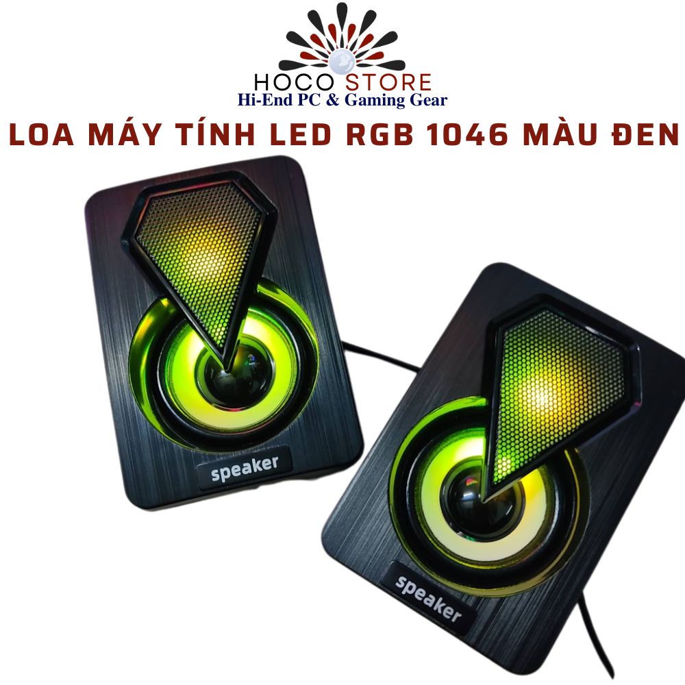Loa Máy Tính LED 7 MÀU RGB 1046 Màu Đen l HOCO STORE PC