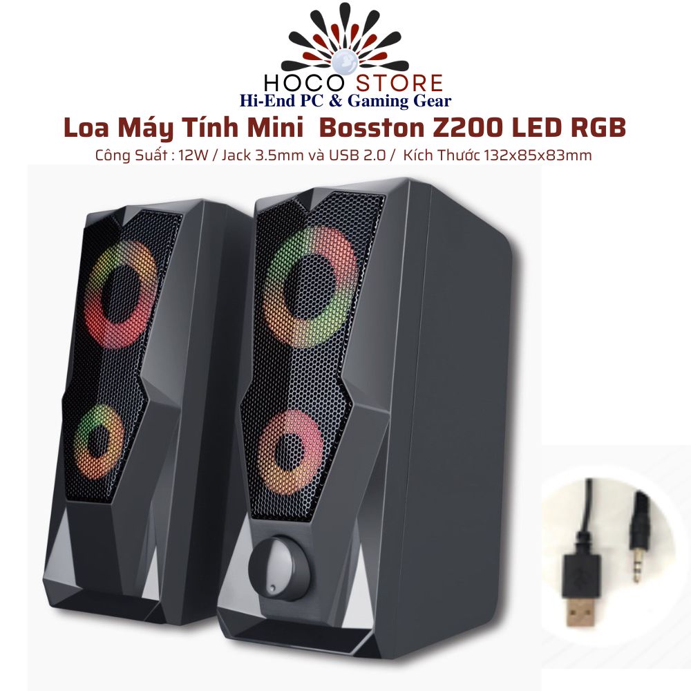Loa Máy Tính Mini Bosston Z200 LED RGB