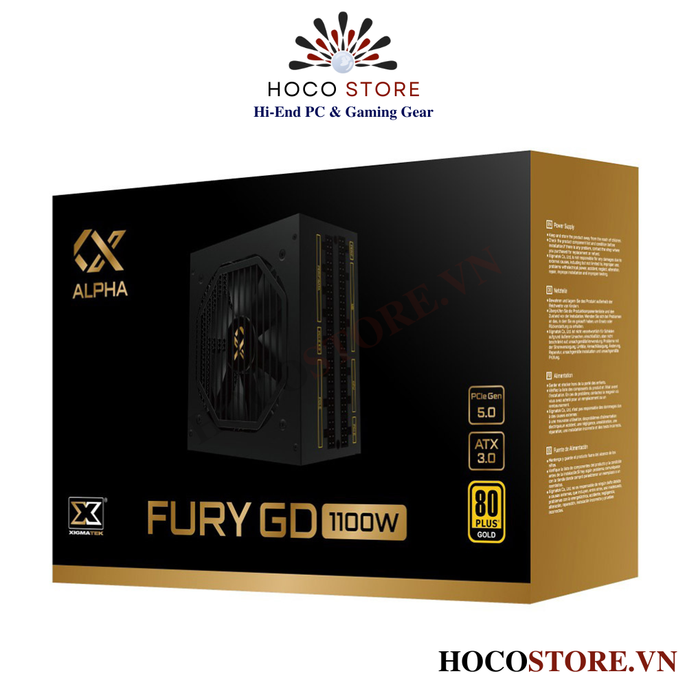 Nguồn Máy Tính Xigmatek Fury GD 1100 - 1100W 80 Plus Gold | Hoco Store PC