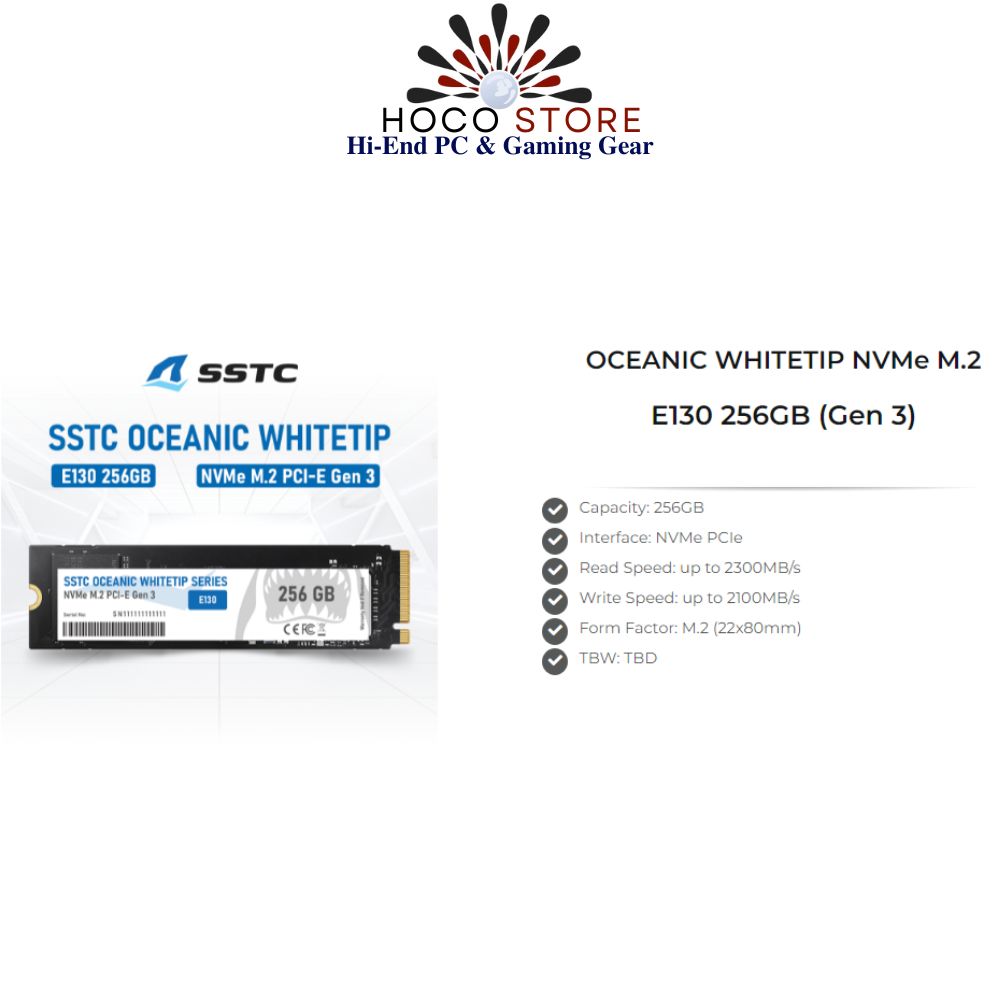 Ổ Cứng SSD NVMe SSTC E130 PCI-E Gen 3 256GB