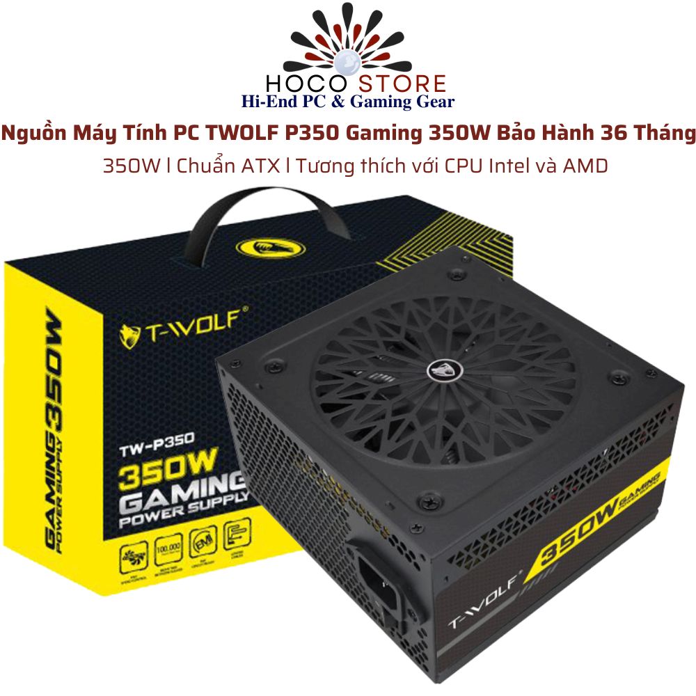 Nguồn Máy Tính PC TWOLF P350 Gaming 350W Bảo Hành 36 Tháng
