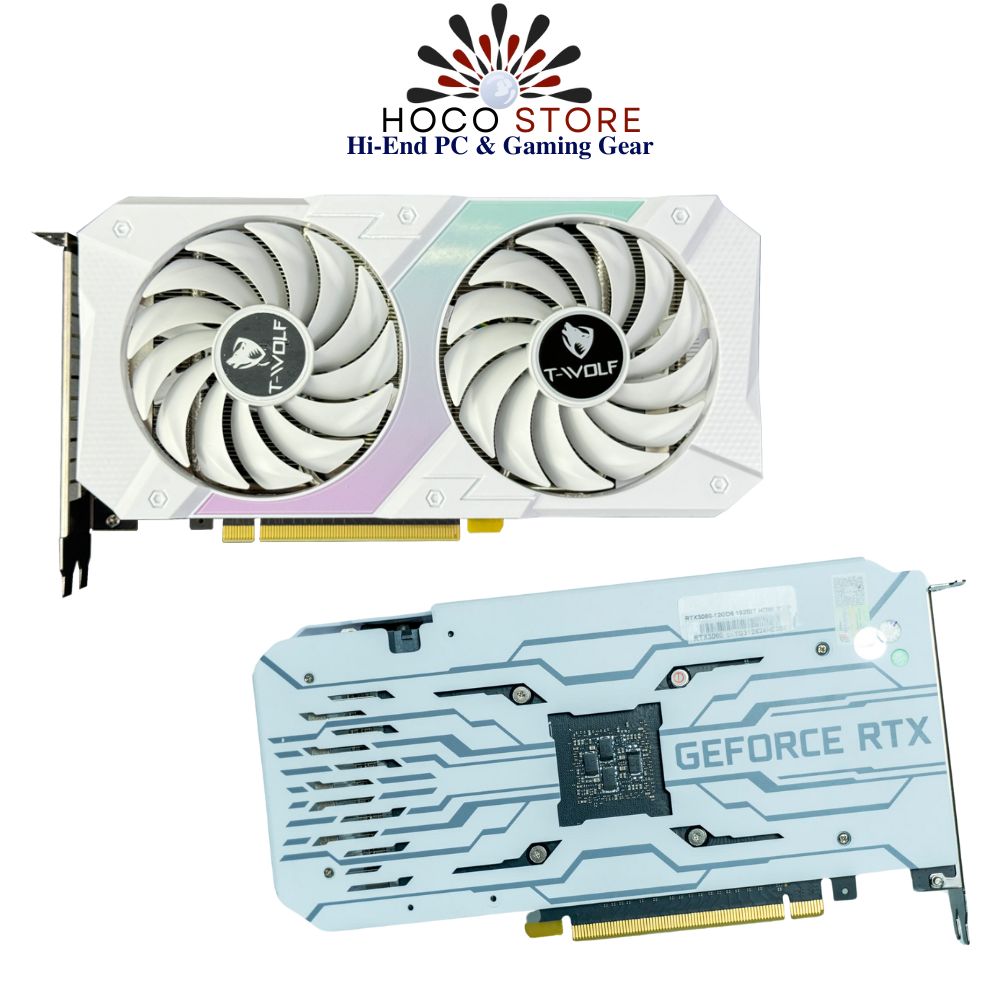 Card Màn Hình T-WOLF RTX 3060 12GB GDDR6 Màu Trắng