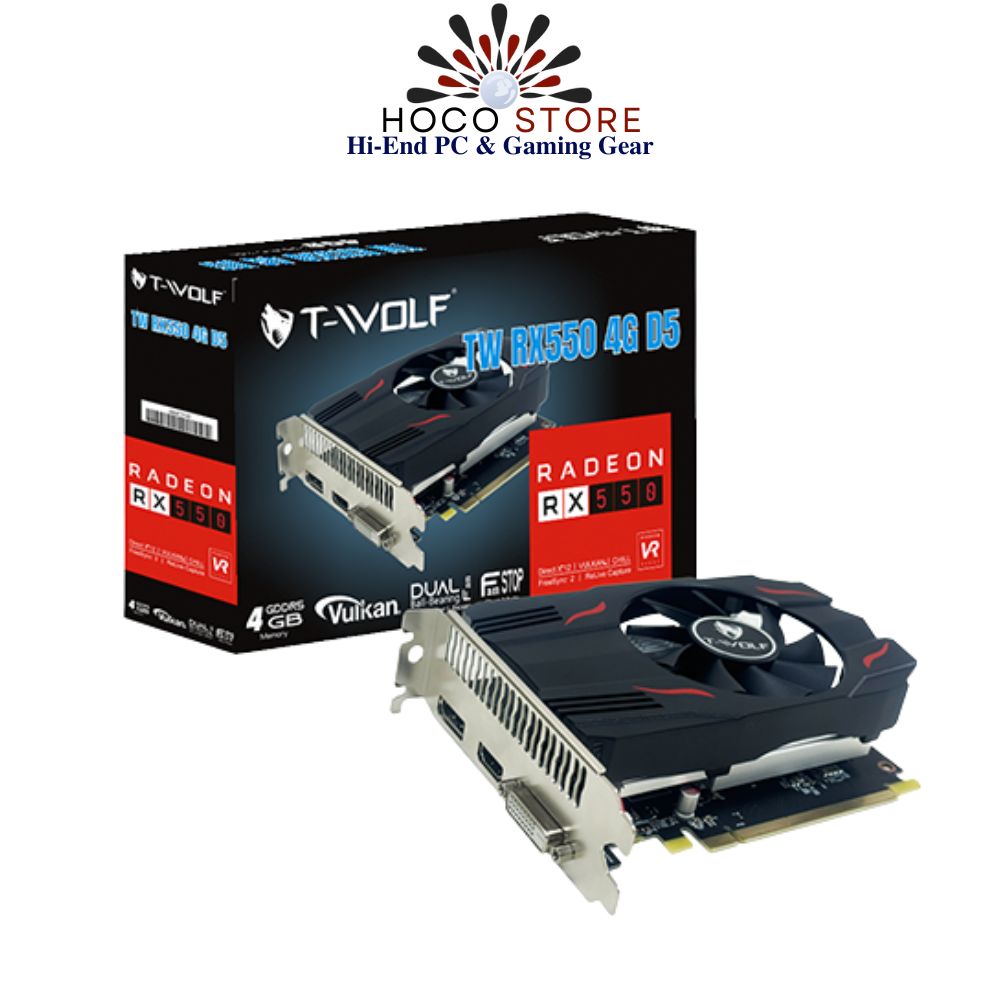 VGA T-WOLF TW RX550 4GB/GRRD5/128bit/HDMI-DP-DVI/1Fan