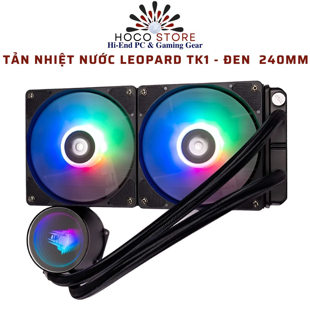 Tản Nhiệt Nước LeoPard TK1 Đen 240mm | Hiệu Suất 220W | RGB Đẹp