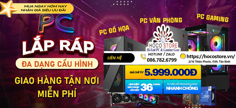 Cần tìm đơn vị lắp ráp máy tính văn phòng gaming đồ họa tại TPHCM