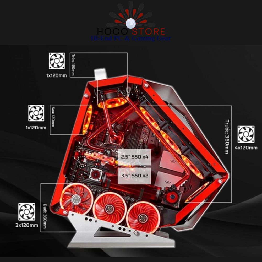 Vỏ Case Máy Tính Gaming JETEK G9019R Gaming ATX 