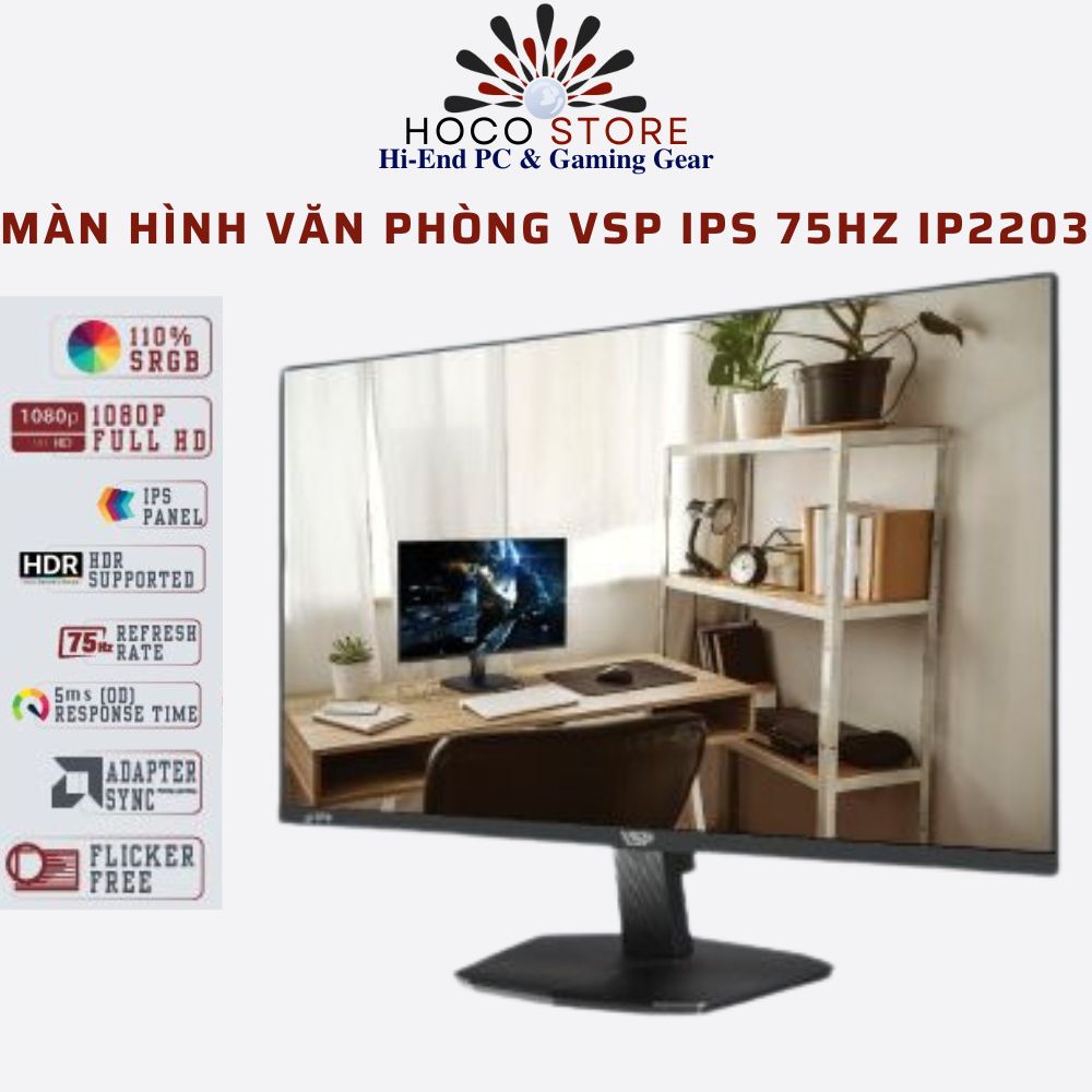 Màn hình văn phòng VSP IPS 75Hz IP2203 - Full HD 21.5 inch