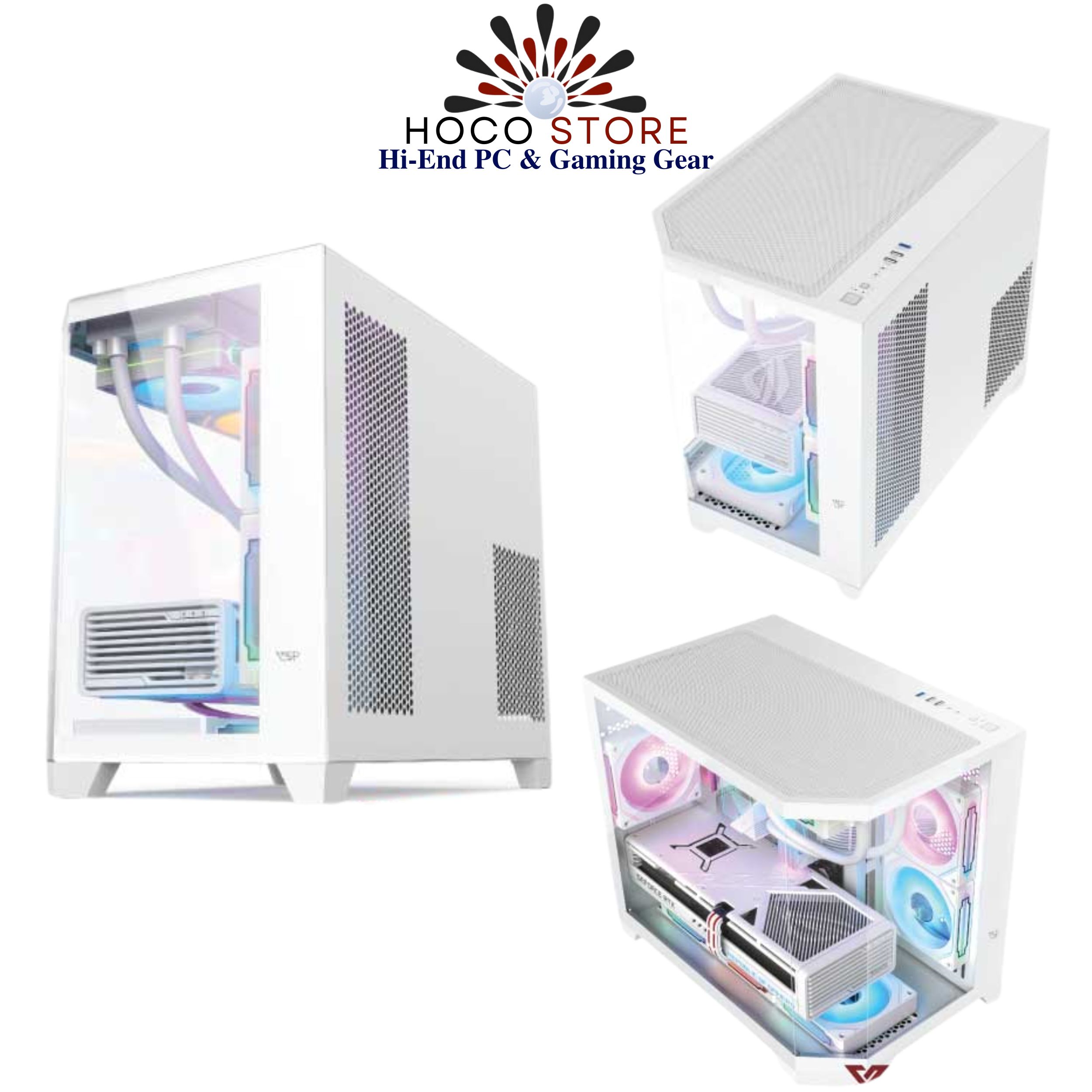 Vỏ Case Máy Tính VSP X2 Luxury Plus Trắng mATX Và ITX